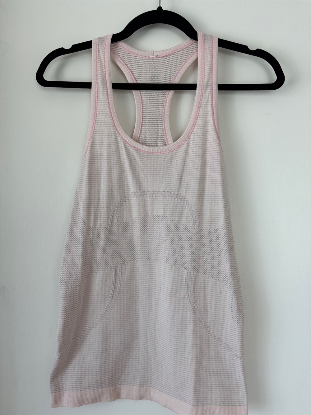 Lululemon Light Pink Mesh Racerback Tank Top Size 4